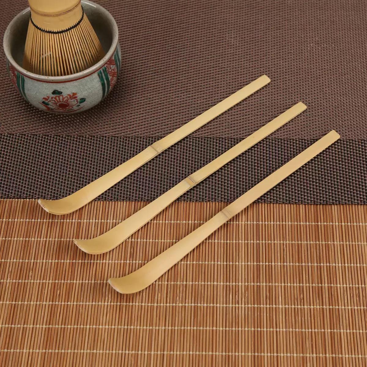 Kitchen Gadgets Guide - 木製ティースティック、抹茶スプーン、茶道具、ティースプーン、手作り黒竹葉スパチュラ、ガイド、キッチンツール、スパイスガジェット、調理器具