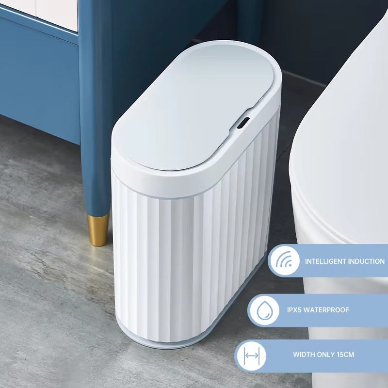 Kitchen Gadgets Luxury - 自動センサー付きバスルームゴミ箱,電気ゴミ箱,トイレゴミ箱,金色のゴミ箱,高級キッチン,7l,9l,15l