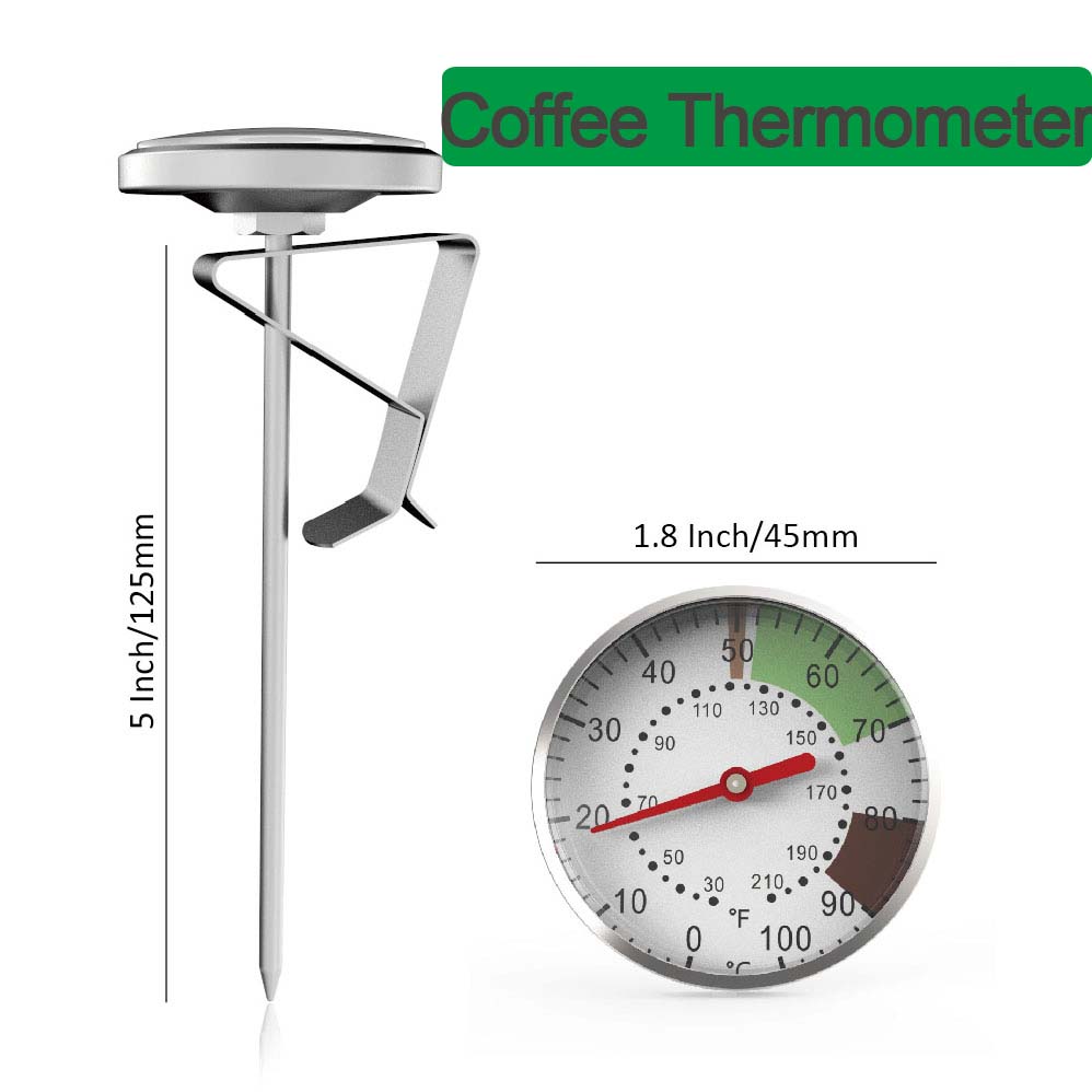 Kitchen Gadgets Ninja - 0-100 ° C 食品温度計ステンレス鋼コーヒーミルク温度計調節可能なクランプキッチン食品調理ドリンクツールアクセサリー