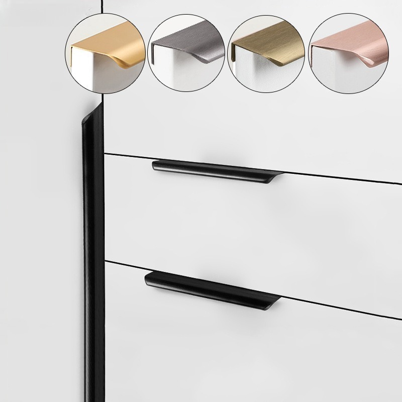 Kitchen Gadgets Gold - 1PC モダン家具隠し引き出しハンドルゴールデン/ブラック/ローズゴールドハードウェアキャビネットノブキッチンアクセサリーハンドルワードローブプル