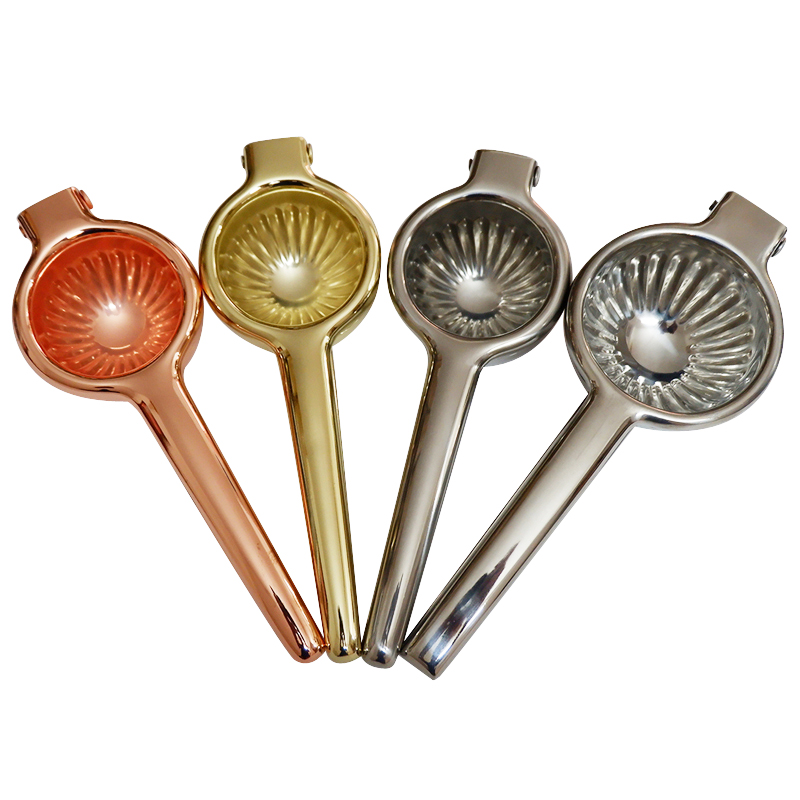 Kitchen Gadgets Gold - 手動ステンレス鋼レモンスクイーザーcitrusPressジューサーライム絞り器キッチンバーツール-銅/金/銀色