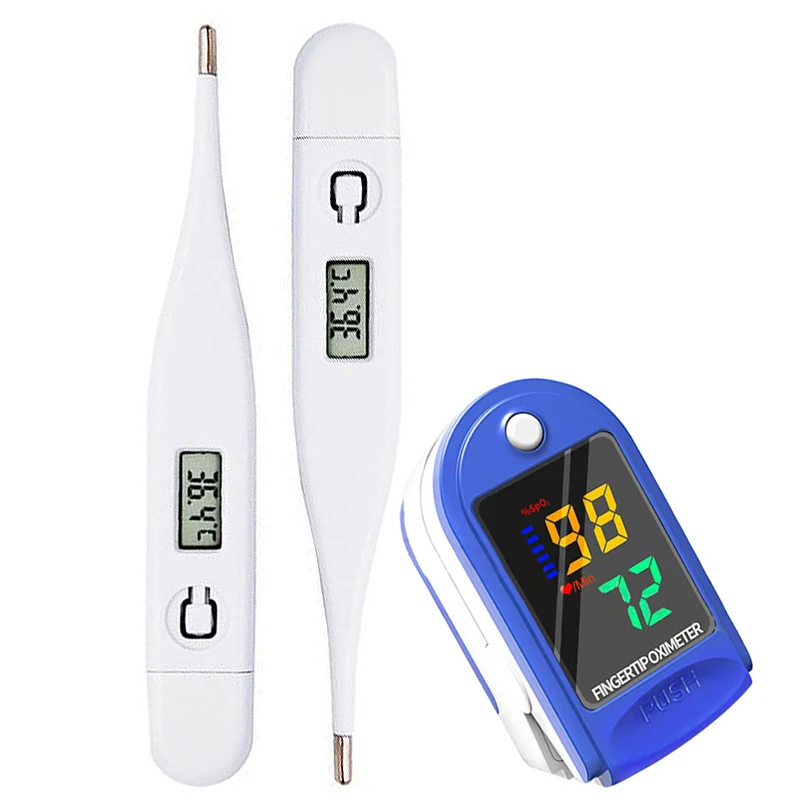 Instant Read Thermometer - 赤ちゃん用デジタル指温度計,パルスオキシメータ,正確な口腔脇の下,温度測定,発熱アラート,温度計