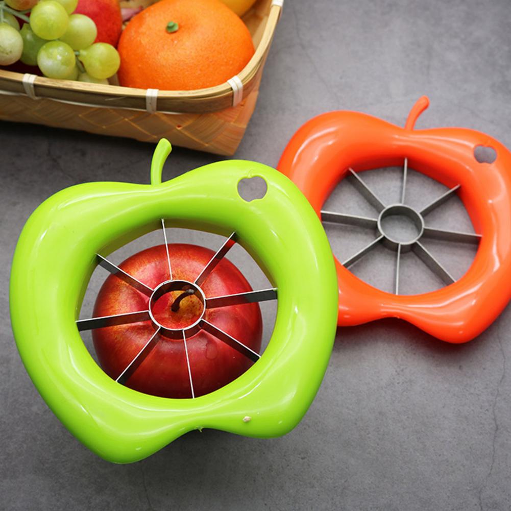 Apple Corer Slicer - アップルコアラースライサー、ステンレス鋼刃付き、8分割フルーツカッター、リンゴ、梨、玉ねぎ用、錆びにくい、必須キッチンツール