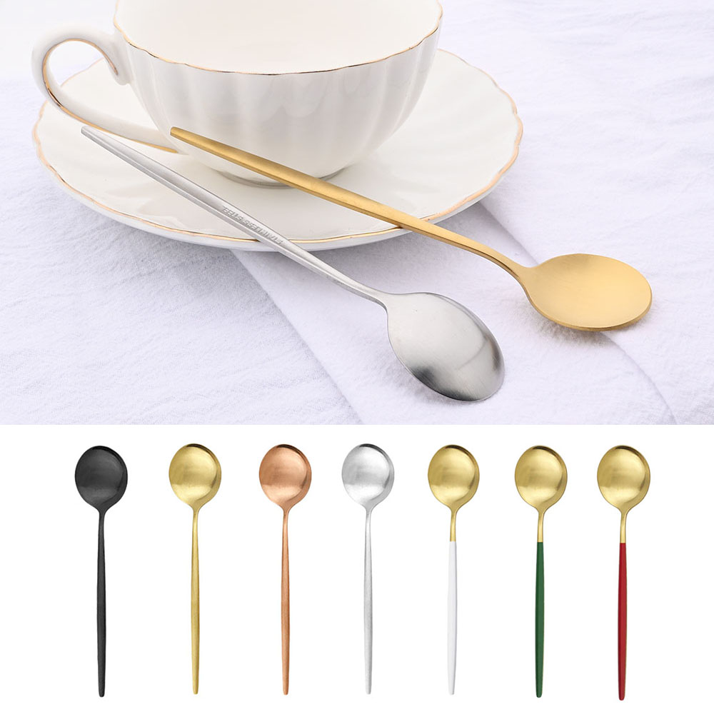 Kitchen Gadgets Gold - 6Pcs Small Matte Spoon Tea Coffee