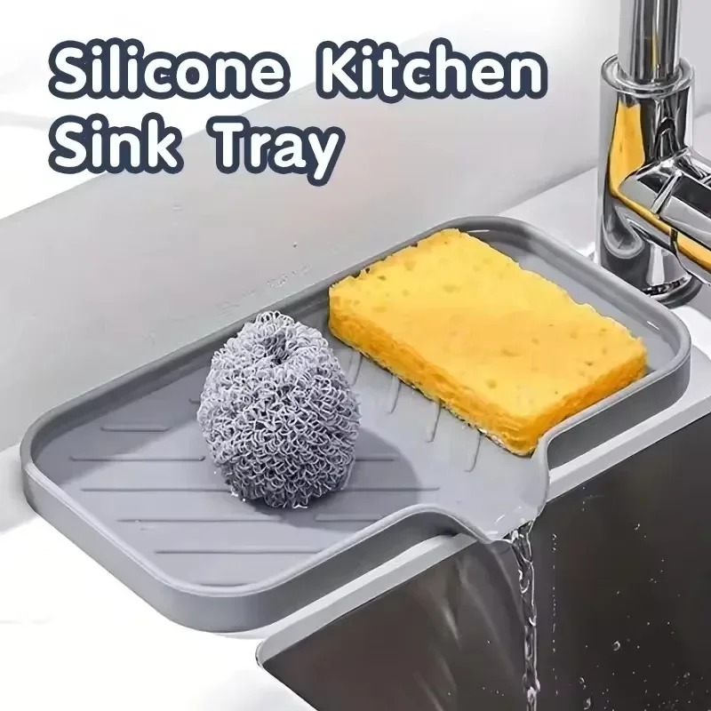 Kitchen Gadgets Rack - キッチン蛇口スプラッシュパッドシリコン製シンク蛇口スプラッシュガードマットスポンジ排水ラックカウンタートップソープトレイ、バスルームキッチンガジェット用