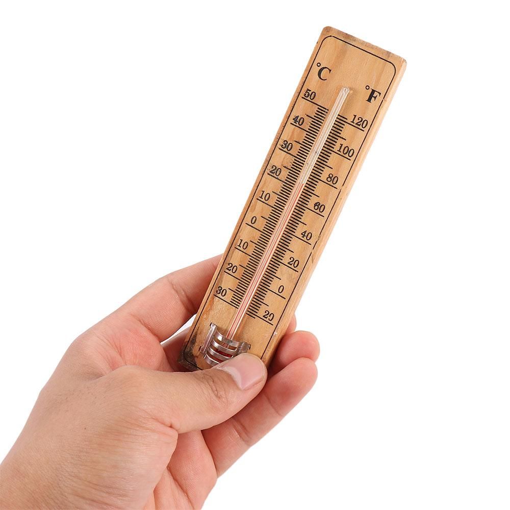 Instant Read Thermometer - 壁掛け式室内温度計（木製、直接測定タイプ）