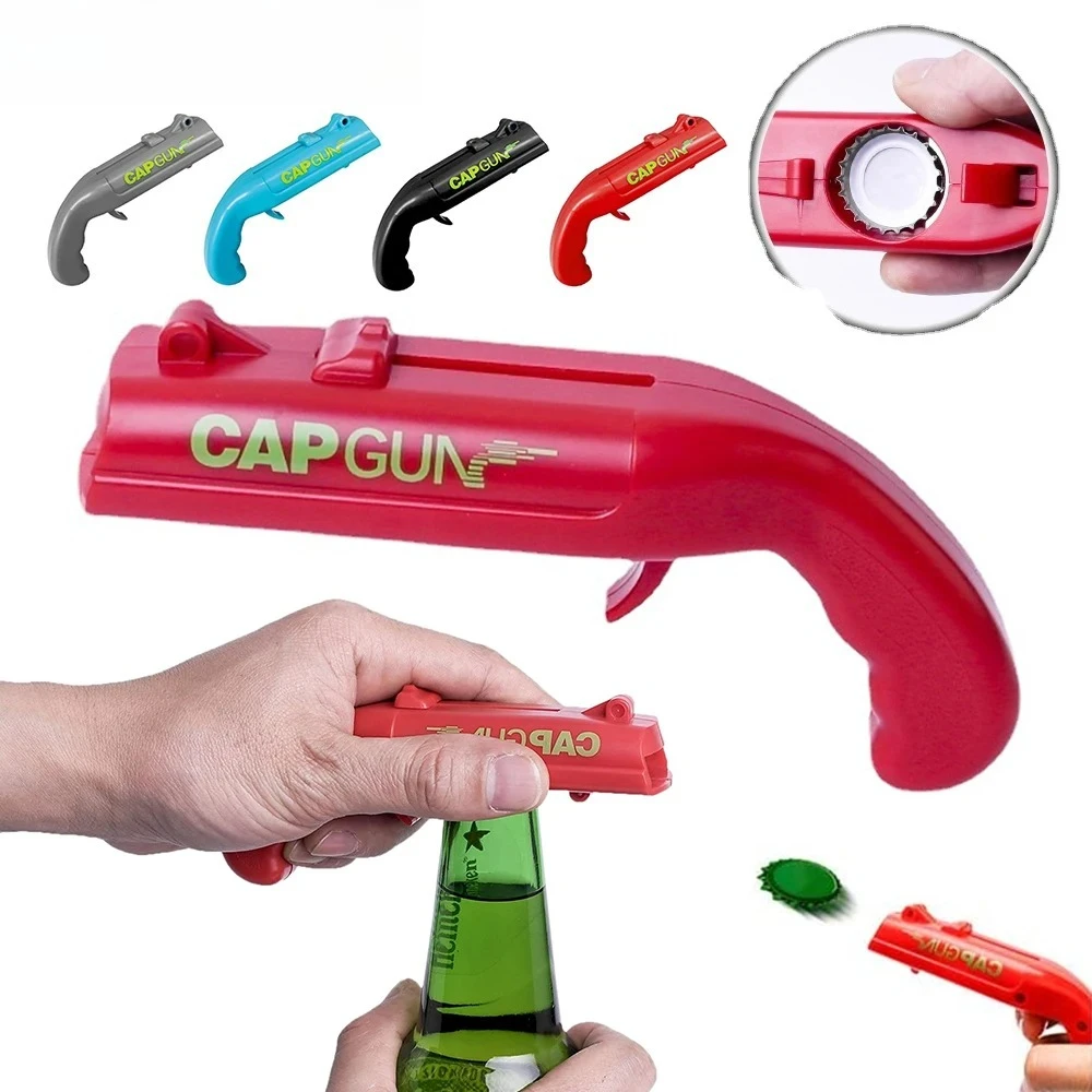 磁気キャッチャー付き楽しいキャップガンボトルオープナー、ノベ - Kitchen Gadgets Novelty のレビューと価格