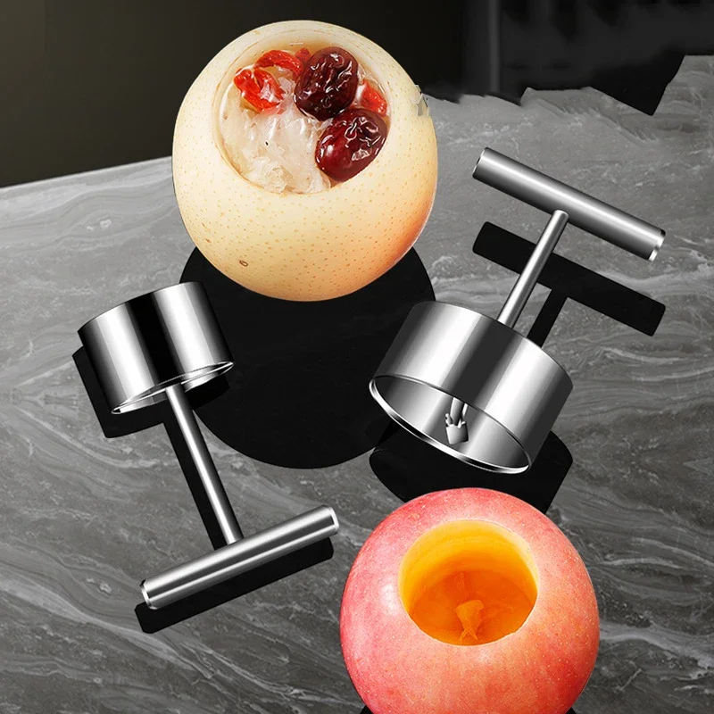 フルーツコアディガー、リンゴ・梨の芯抜きカッター、ステンレス - Apple Corer Slicer のレビューと価格