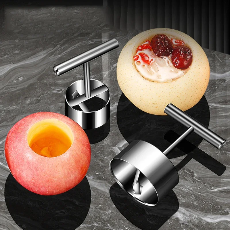 フルーツコアディガー、リンゴ・梨の芯抜きカッター、ステンレス - Apple Corer Slicer のレビューと価格