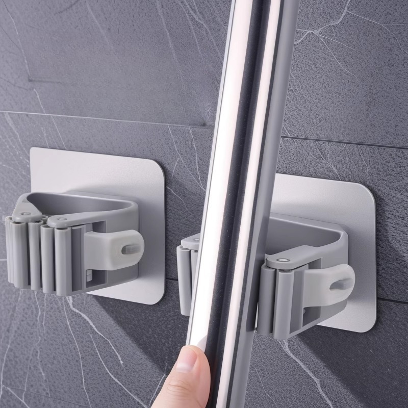 5個入り 穴あけ不要 壁掛けモップフックホルダー、浴室とキッ - Kitchen Gadgets Rack のレビューと価格