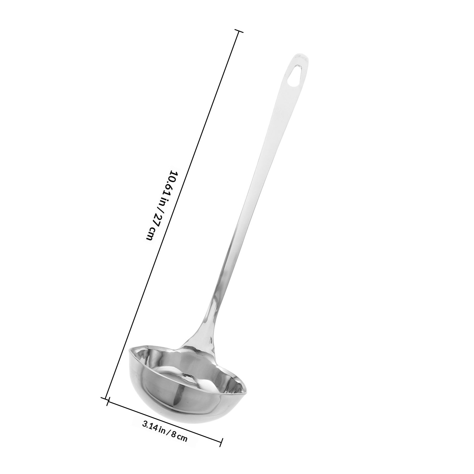 ダブルスパウトステンレス製レードル、ロングハンドルスープスプ - Kitchen Gadgets Gold のレビューと価格