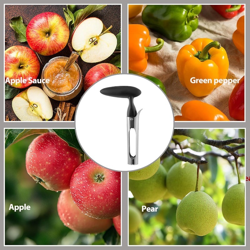 人間工学に基づいたグリップ付きアップルコアラー、ステンレス製 - Apple Corer Slicer のレビューと価格