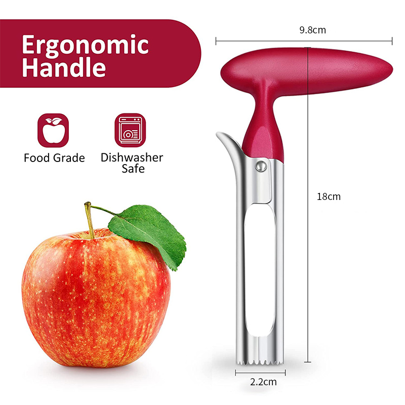 プレミアムアップルコアラー ステンレス鋼製 リンゴ・洋梨芯抜 - Apple Corer Slicer のレビューと価格