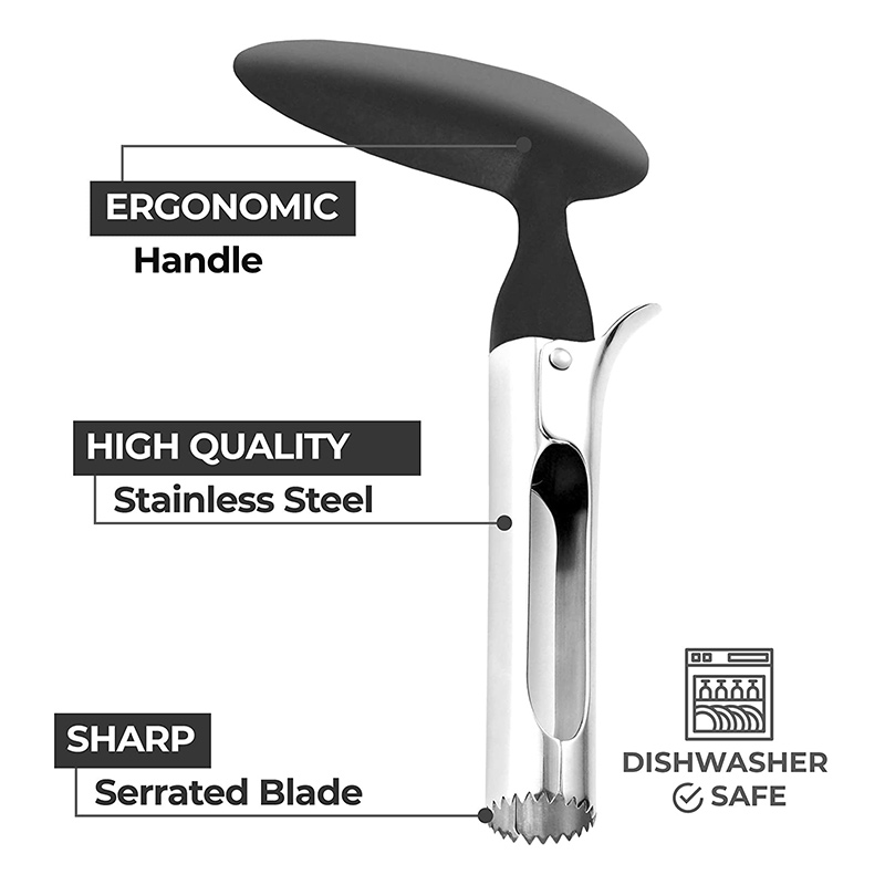 プレミアムアップルコアラー ステンレス鋼製 リンゴ・洋梨芯抜 - Apple Corer Slicer のレビューと価格