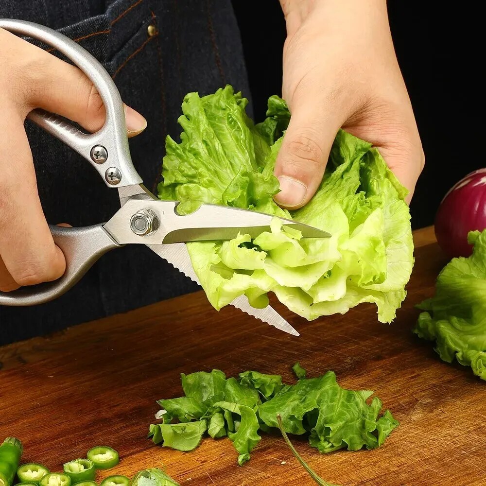 ステンレス鋼のキッチンはさみ、鶏の骨、肉、魚を切るためのプロ - Kitchen Gadgets Website のレビューと価格