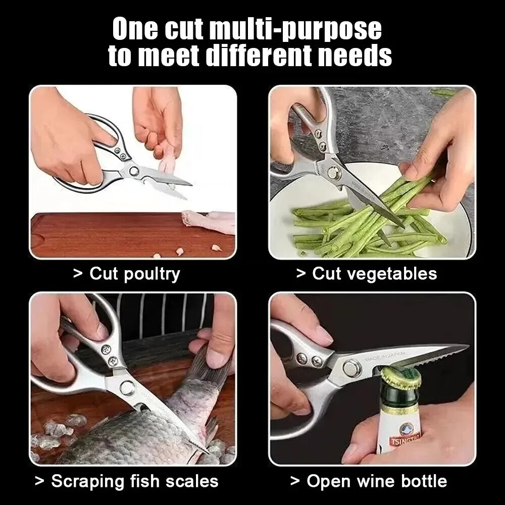 ステンレス鋼のキッチンはさみ、鶏の骨、肉、魚を切るためのプロ - Kitchen Gadgets Website のレビューと価格