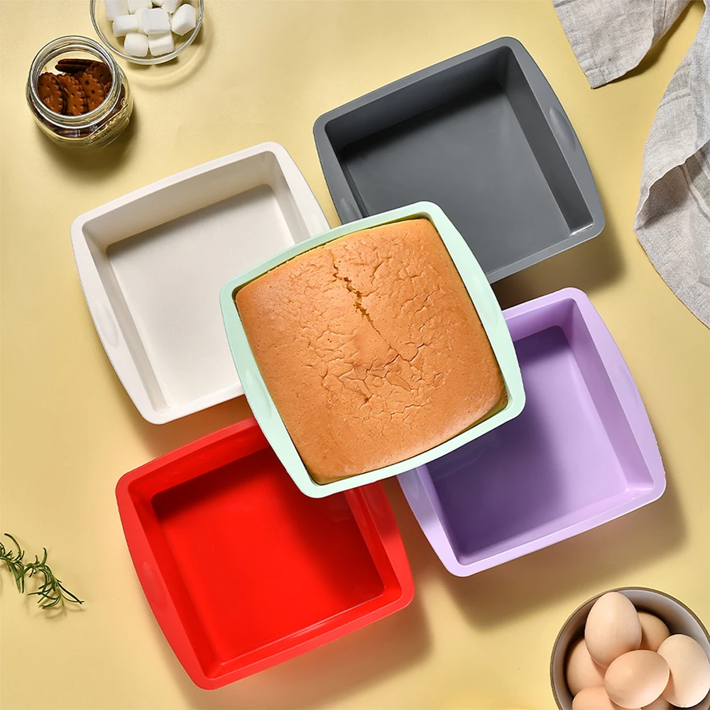 正方形のシリコンケーキモールド,簡単なリリース,ケーキパン, - Kitchen Gadgets Ninja のレビューと価格