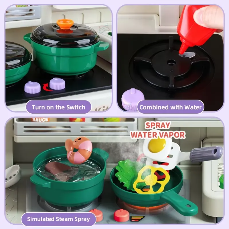 90cm大型ごっこ遊びキッチンセット（ライト、サウンド、シン - Kitchen Gadgets Website のレビューと価格