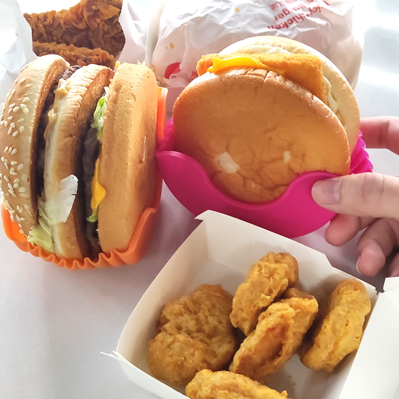 キッチンアクセサリー シリコンハンバーガーホルダー 非接触食 - Kitchen Gadgets Dropshipping のレビューと価格