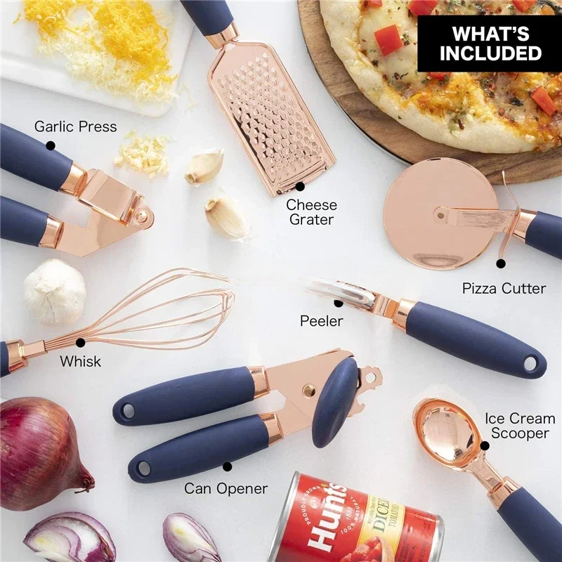 小物ツールアクセサリーガジェットガーリックプレスグレーターキ - Kitchen Gadgets Gold のレビューと価格