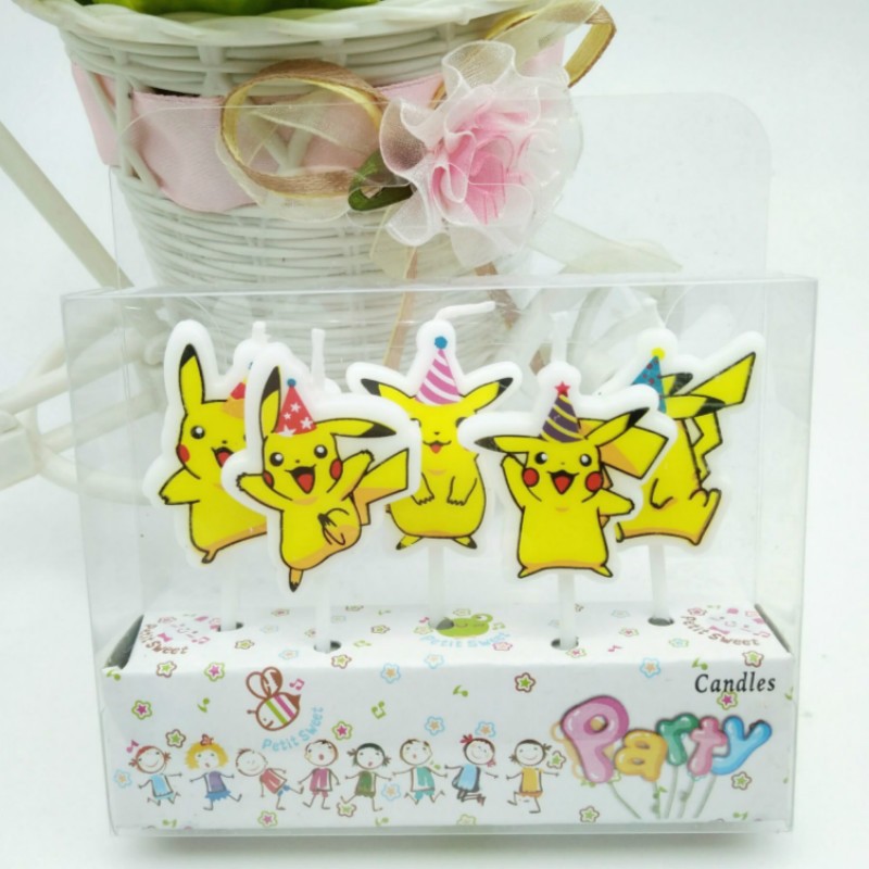 5 ピース/ロットポケモン誕生日ケーキキャンドル子供漫画ピカ - Kitchen Gadgets Website のレビューと価格