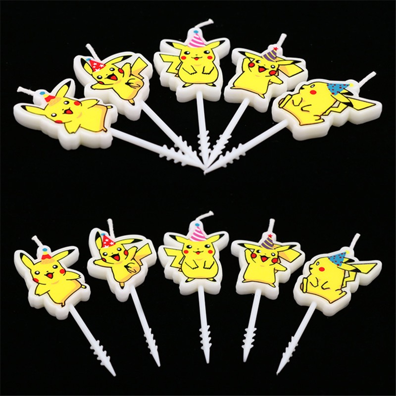 5 ピース/ロットポケモン誕生日ケーキキャンドル子供漫画ピカ - Kitchen Gadgets Website のレビューと価格