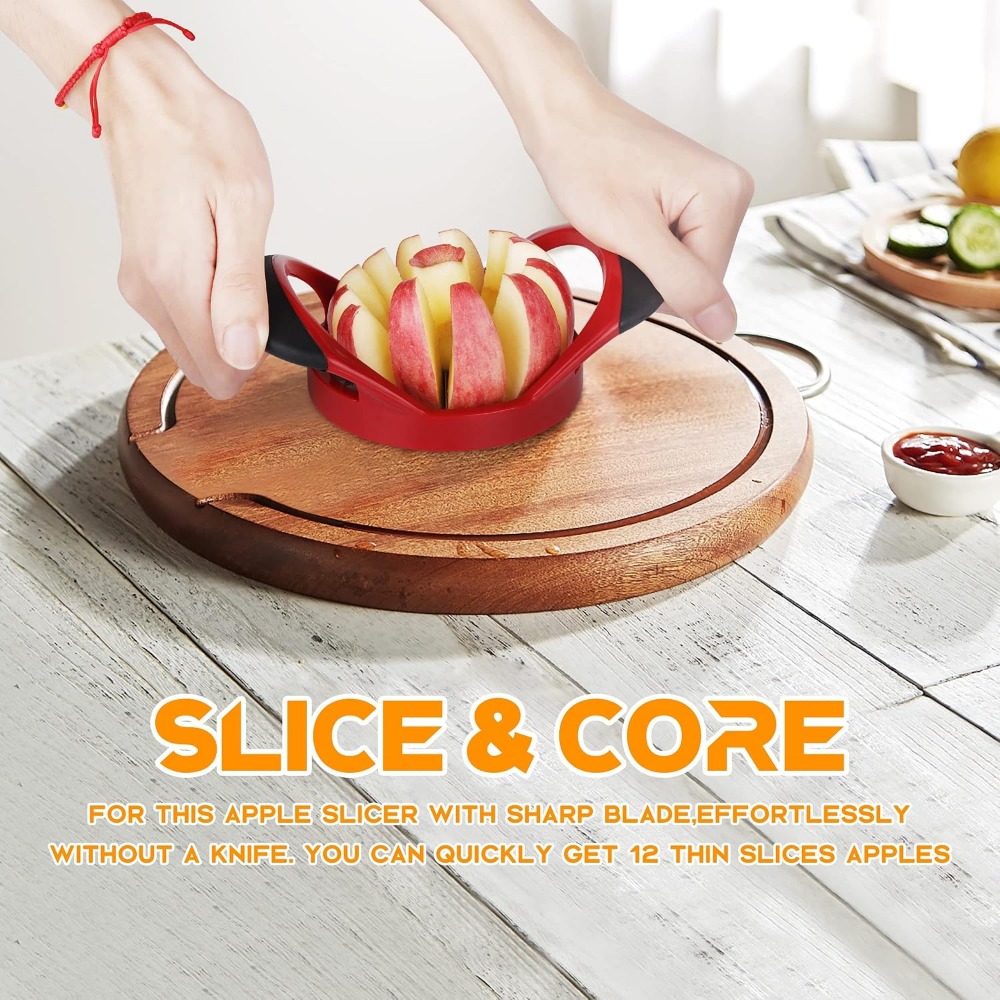 4.72インチのアップルスライサー＆コアラー、ステンレス製、 - Apple Corer Slicer のレビューと価格