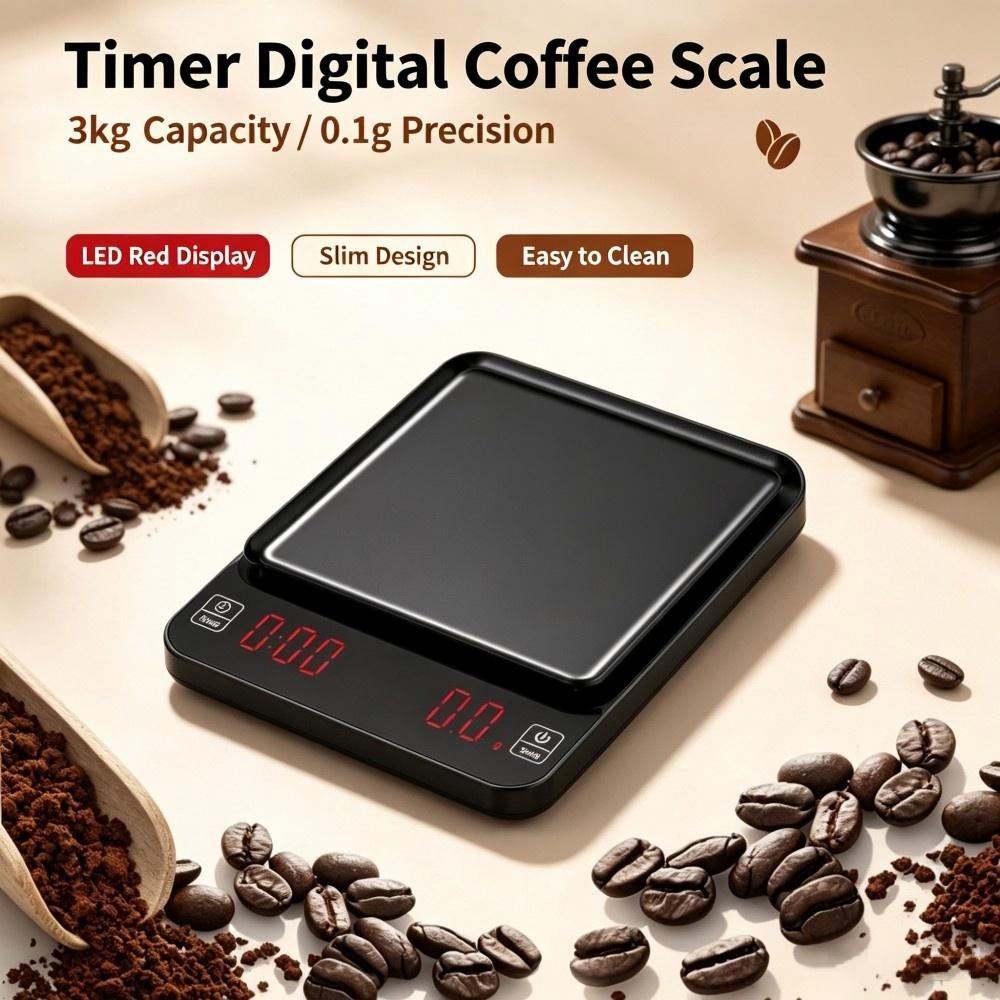 3kg/0.1g高精度デジタルコーヒースケール、LEDポータ - Digital Kitchen Scale のレビューと価格