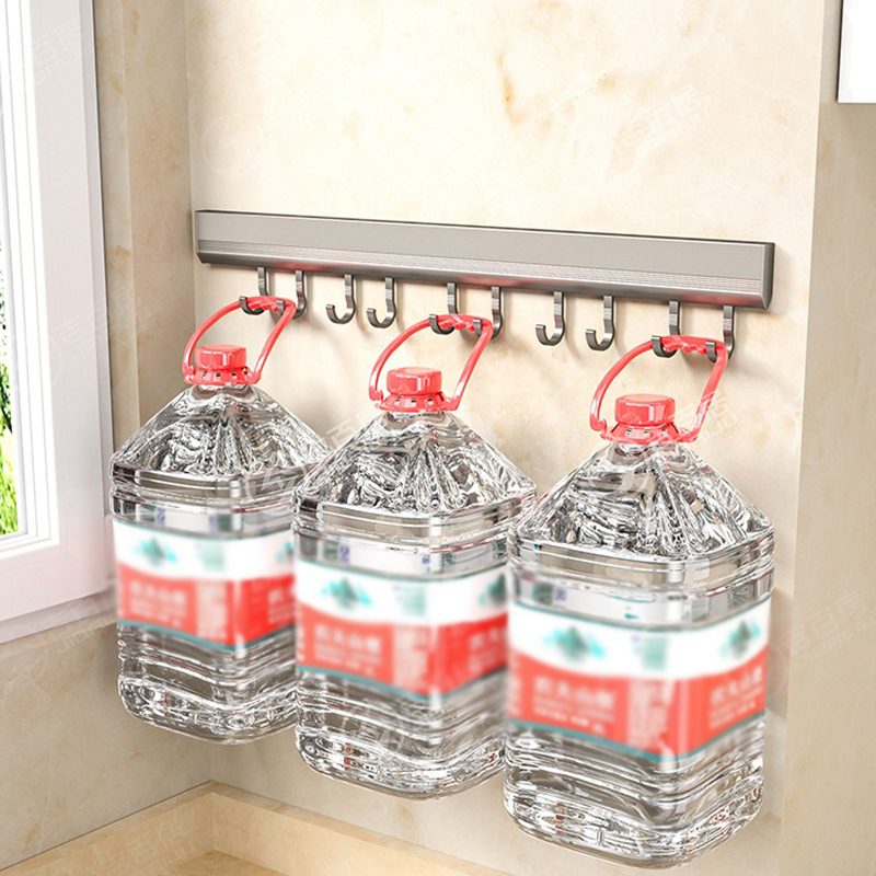 キッチン収納ラックアルミ合金フックラック壁掛けキッチン用品収 - Kitchen Gadgets Rack のレビューと価格