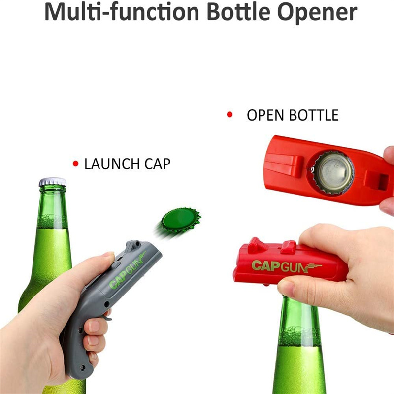 キャップガン型ビールボトルオープナー、面白いフライングキャッ - Kitchen Gadgets Novelty のレビューと価格