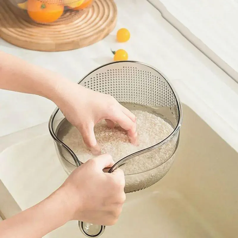 キッチン洗濯ガジェット米洗いフィルター米すすぎ洗面器排水バス - Kitchen Gadgets Gifts のレビューと価格