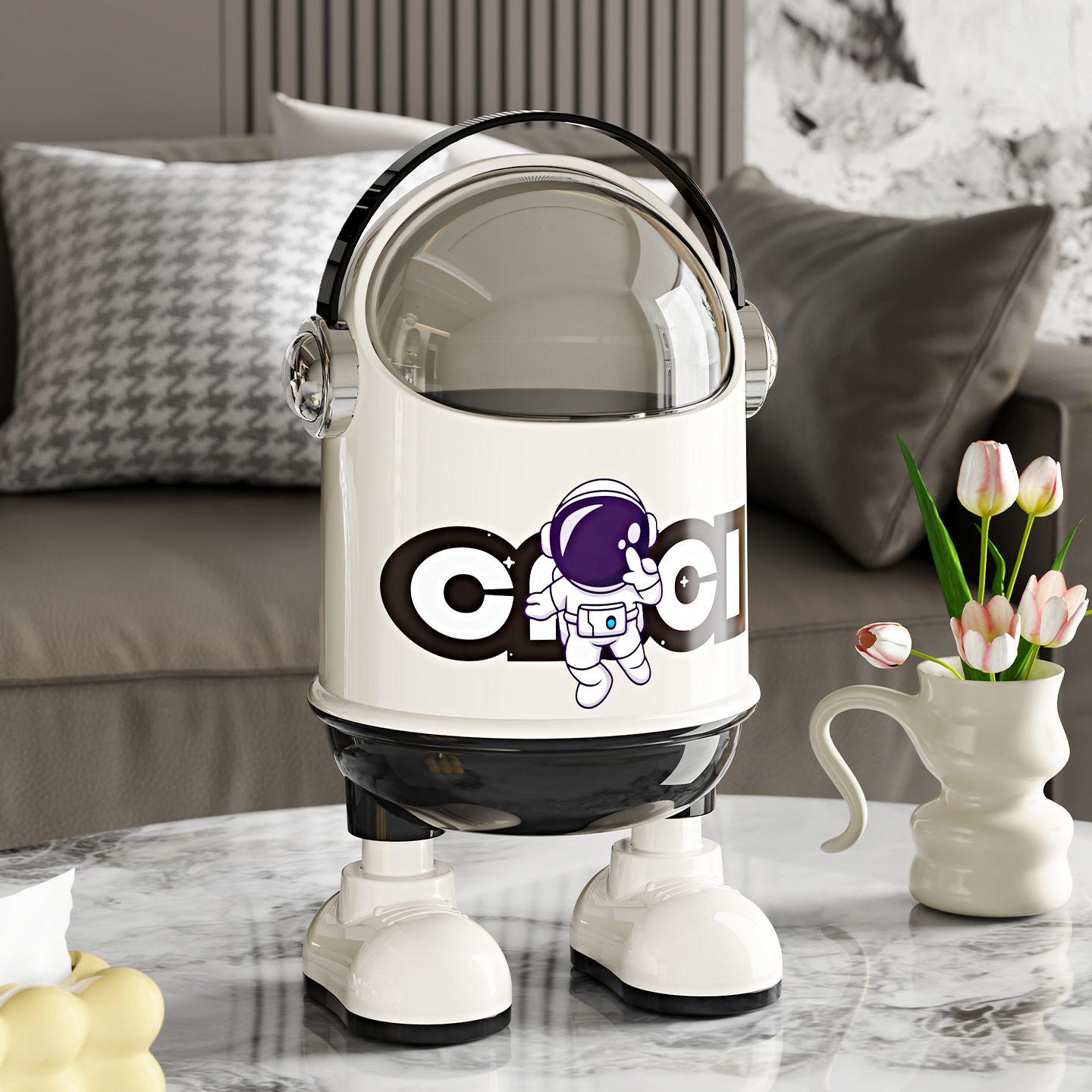 大型スペースゴミ箱 クリエイティブな家庭用リビングルーム ラ - Kitchen Gadgets Luxury のレビューと価格