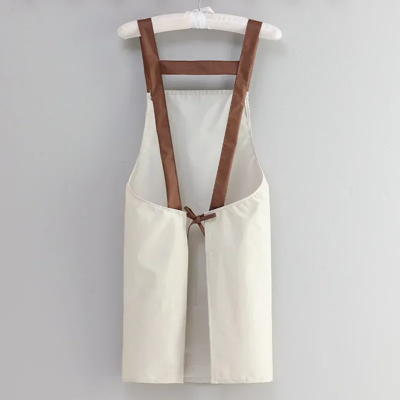 白/黒防水耐油キッチンエプロン大人の調理作業服家庭用ファッシ - Kitchen Gadgets Trending のレビューと価格