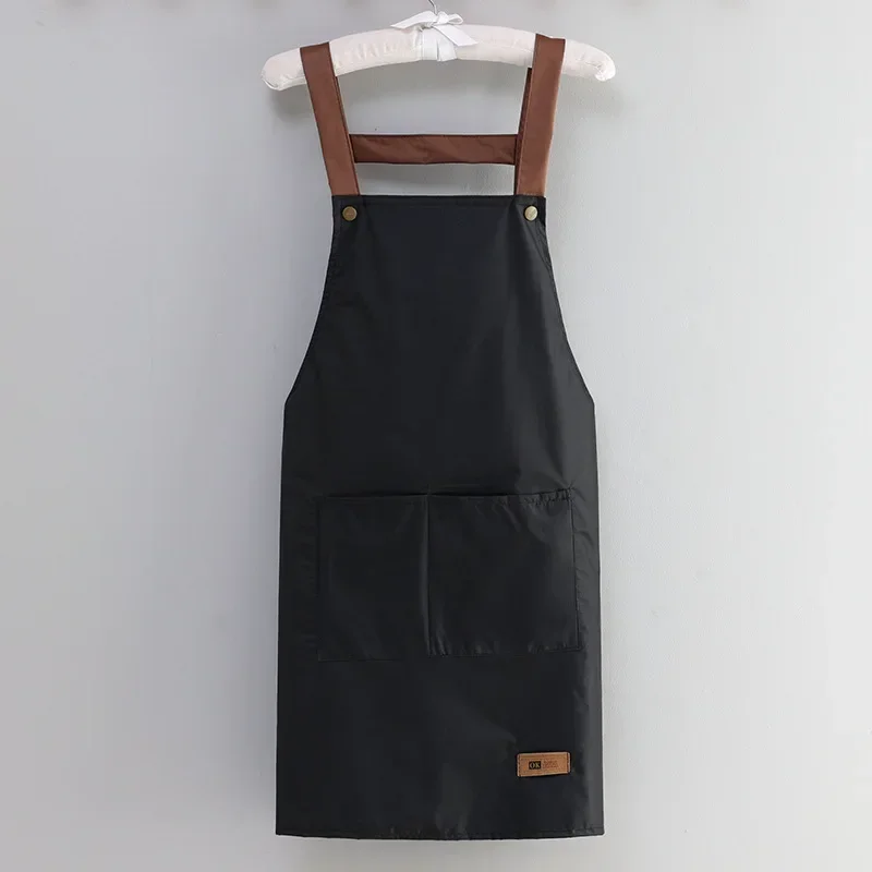 白/黒防水耐油キッチンエプロン大人の調理作業服家庭用ファッシ - Kitchen Gadgets Trending のレビューと価格