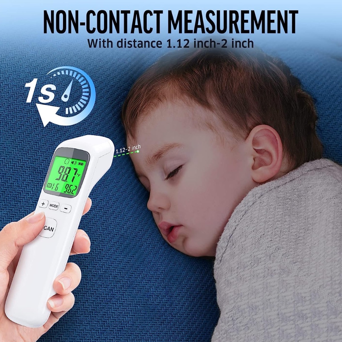 大人と子供用の体温計、非接触式額体温計、発熱警告、即時正確な - Instant Read Thermometer のレビューと価格