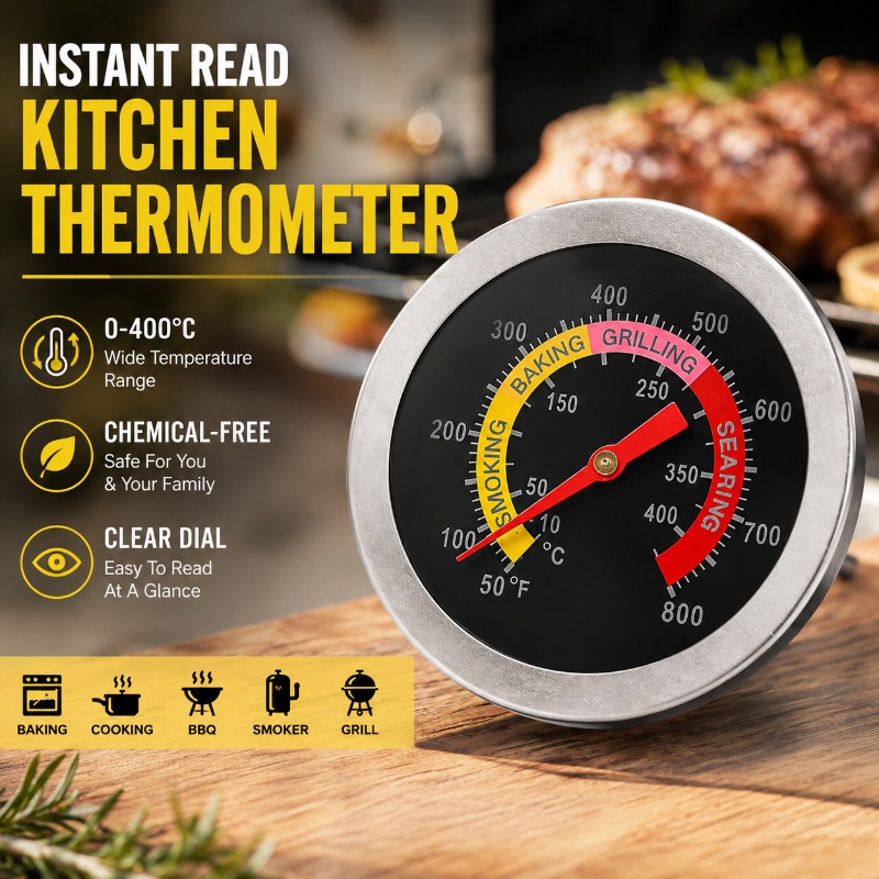 デジタルインスタントリードキッチン温度計 0-400 ℃ 化 - Instant Read Thermometer のレビューと価格