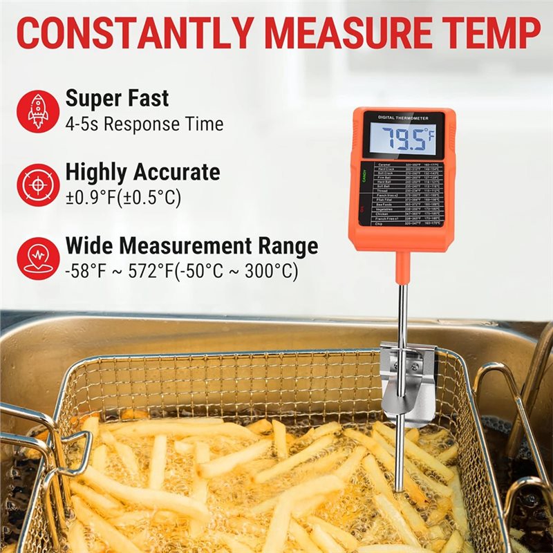 Y42A-TP510 デジタル温度計 防水 ポットクリップ付 - Instant Read Thermometer のレビューと価格