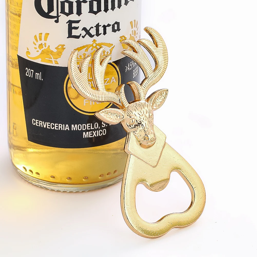トナカイの頭が付いた栓抜き,Corkスクリュー,ビール,人事 - Kitchen Gadgets Novelty のレビューと価格