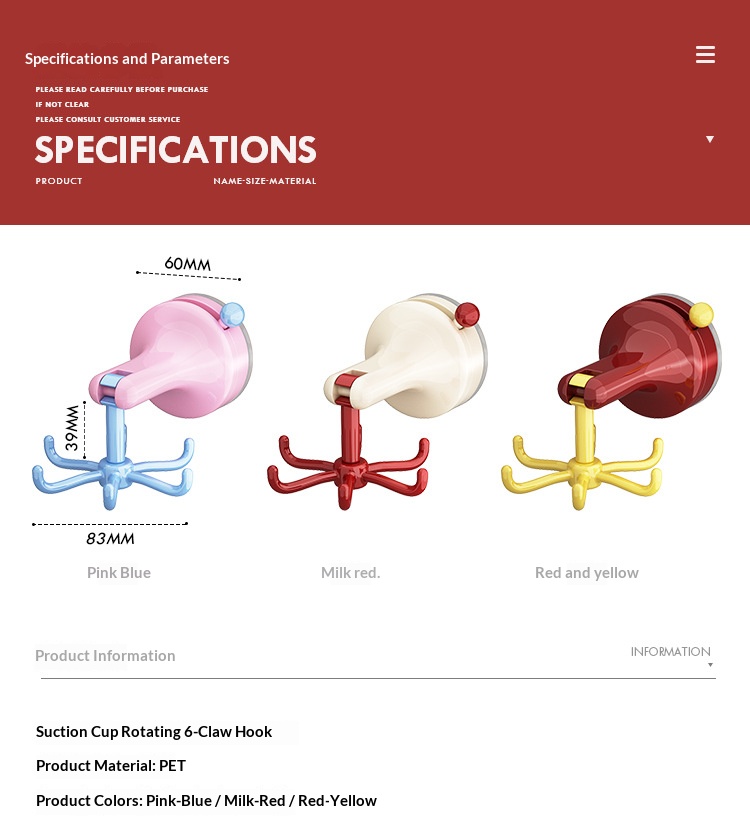 吸盤式回転キッチンフック 穴あけ不要 キャビネット用調理器具 - Kitchen Gadgets Rack のレビューと価格