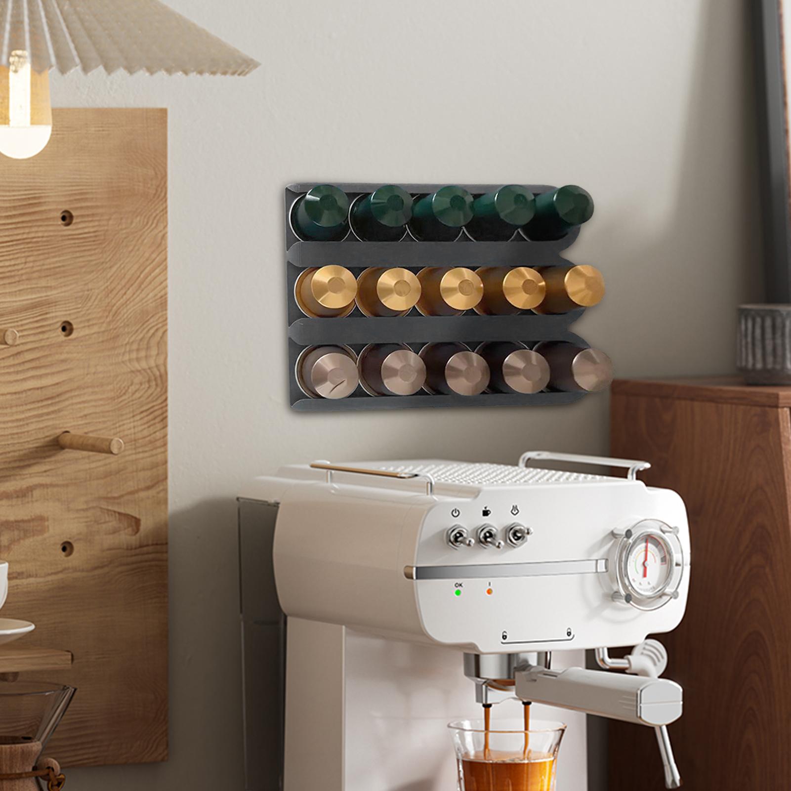 コーヒーポッド収納壁掛けコーヒーポッド収納ラック省スペースシ - Kitchen Gadgets Rack のレビューと価格