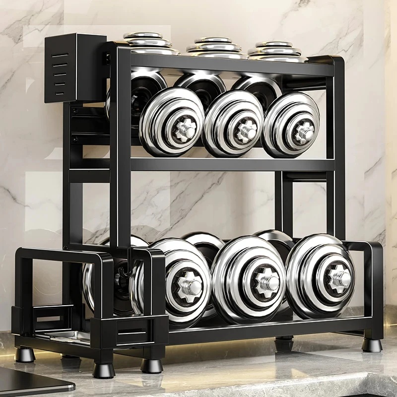 2～3段調節可能な金属製スパイスラック、固定装置付き自立型多 - Kitchen Gadgets Rack のレビューと価格