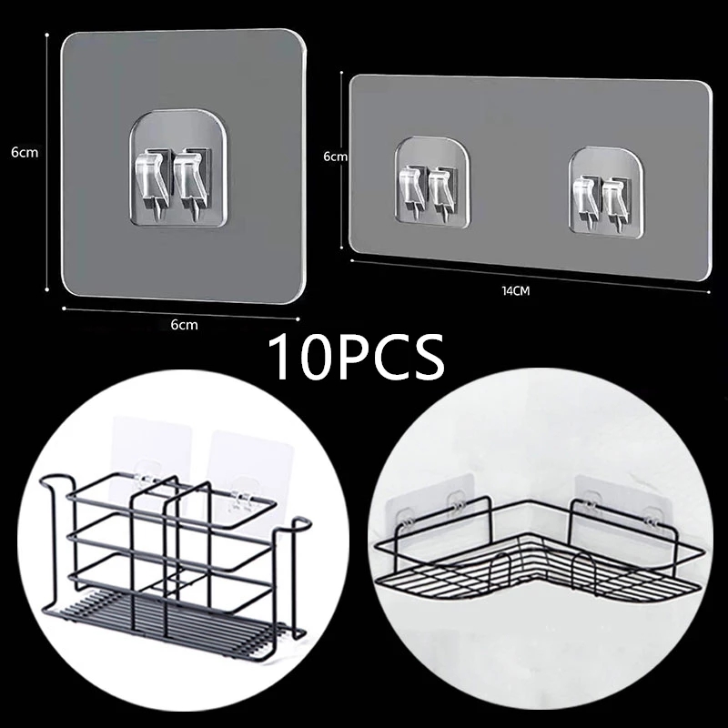 透明フック用ウォール収納ラック,ハンギングアクセサリー,強力 - Kitchen Gadgets Rack のレビューと価格