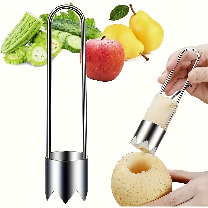 ステンレス製果物野菜芯抜き器、ピーマン種子除去ツール、リンゴ - Kitchen Gadgets Website のレビューと価格