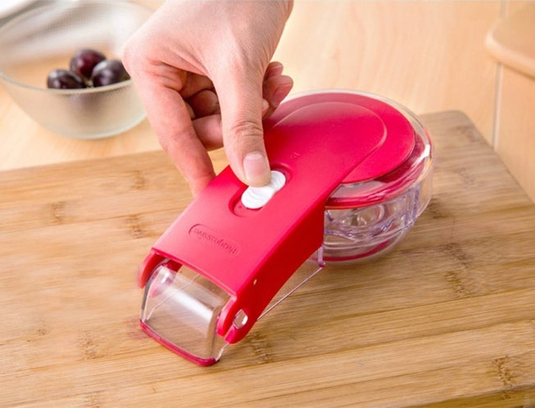 6穴チェリーコアラー、容器付きキッチンガジェットツール、斬新 - Kitchen Gadgets Novelty のレビューと価格