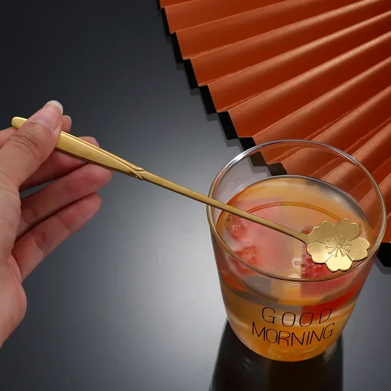 ステンレス鋼チェリーローズフラワーゴールドスクープコーヒース - Kitchen Gadgets Gold のレビューと価格