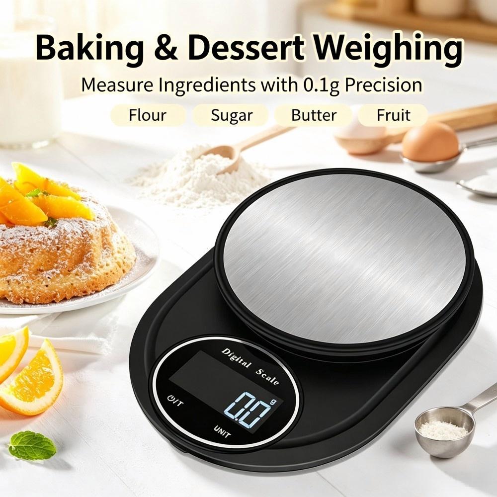 2KG 0.1g ミニポータブルデジタルキッチンスケール、丸 - Digital Kitchen Scale のレビューと価格