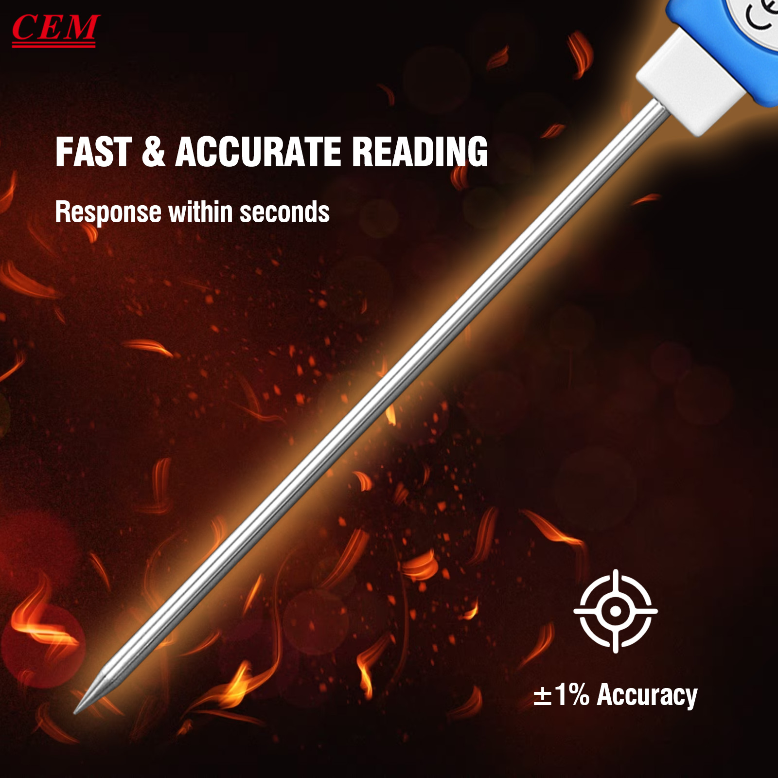 CEM 肉用温度計 デジタル、高精度のインスタント読み取り、 - Instant Read Thermometer のレビューと価格