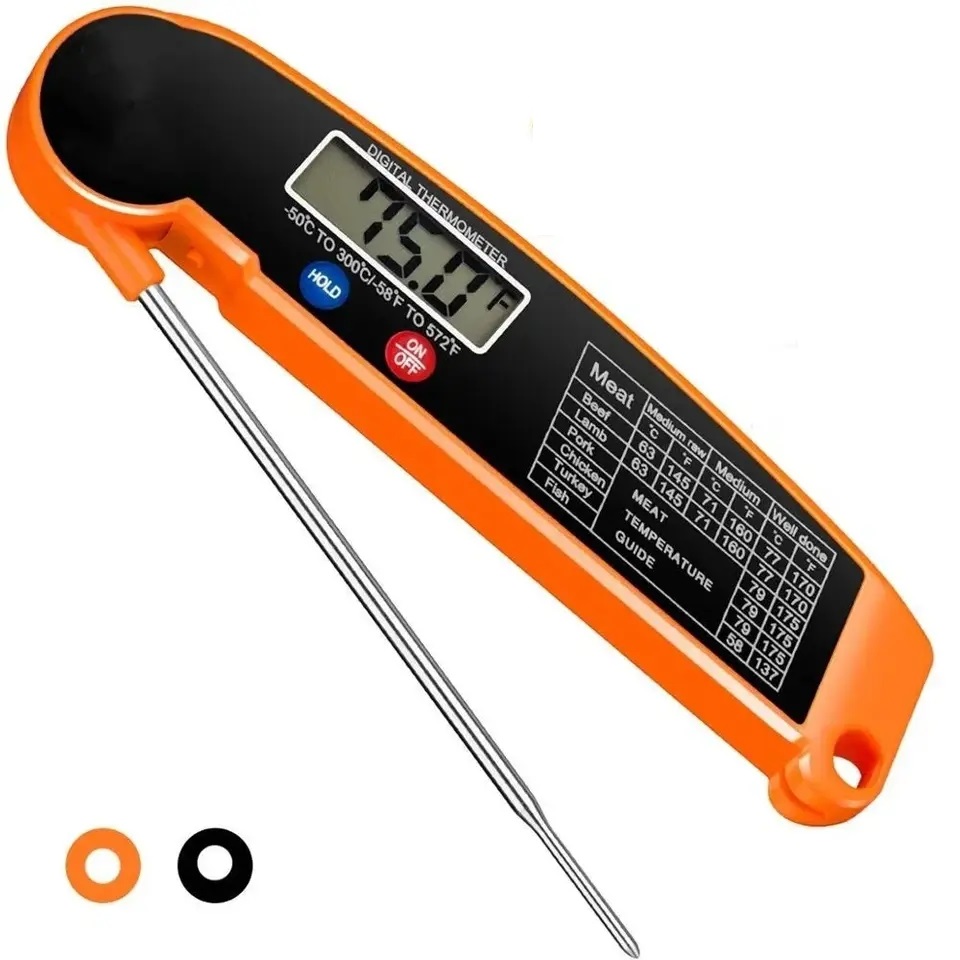 防水デジタルキッチンフードミート温度計、バックライト付きイン - Instant Read Thermometer のレビューと価格