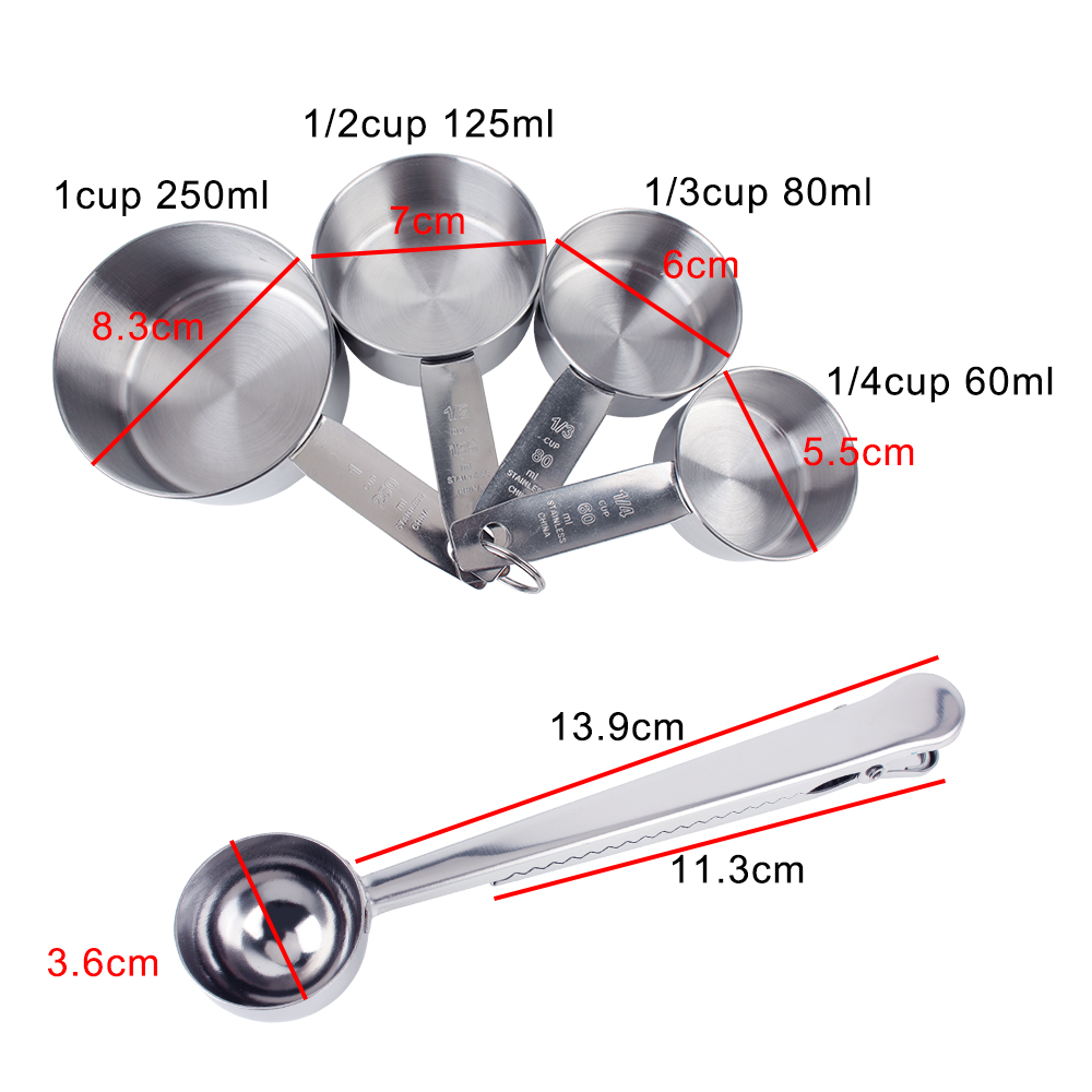 積み重ね可能な計量カップとスプーンセットベーキングツールステ - Kitchen Gadgets Ninja のレビューと価格