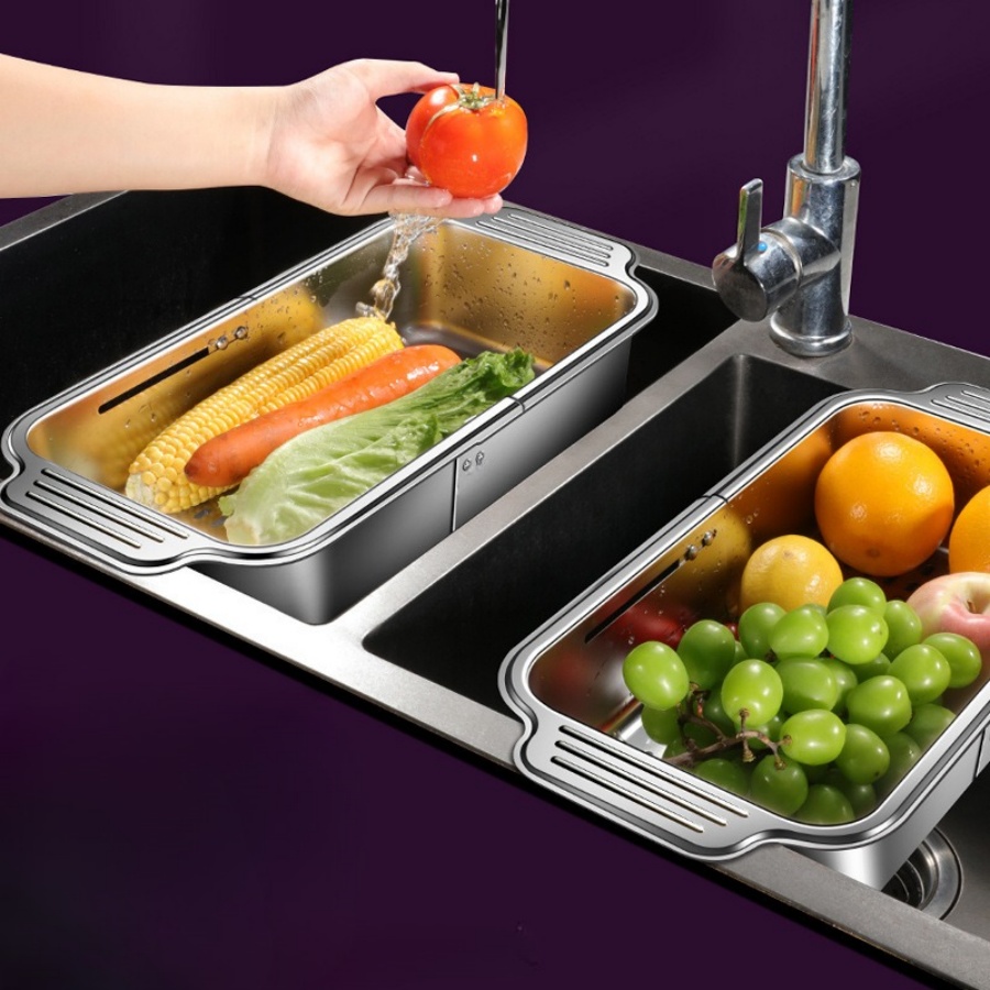 ステンレス製伸縮式シンクフィルターバスケット、長さ調節可能、 - Kitchen Gadgets Dropshipping のレビューと価格